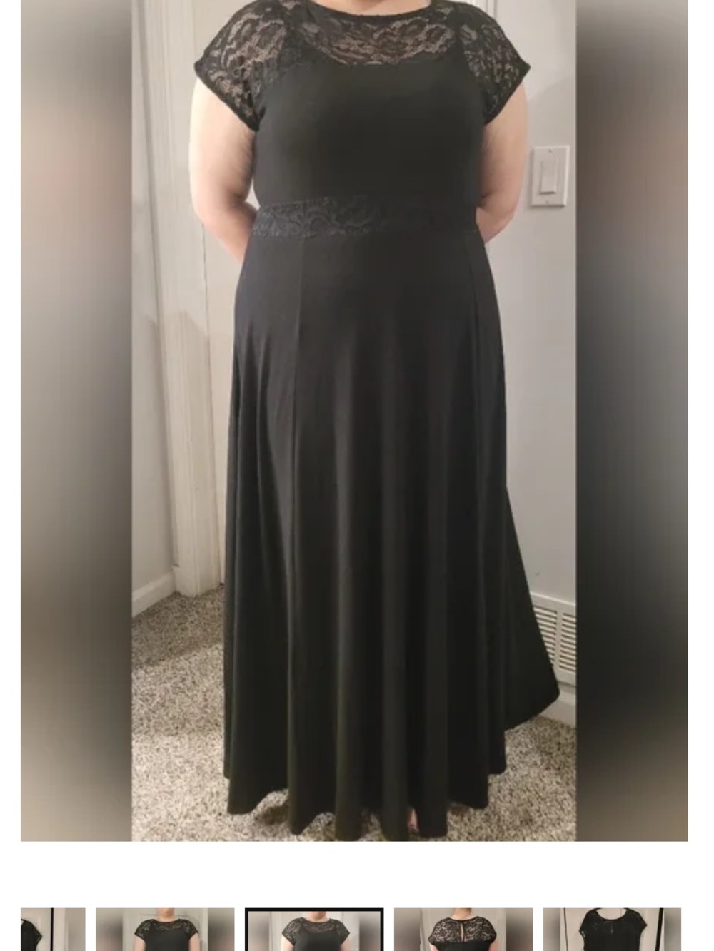 torrid Black Lace Yoke Maxi Dress